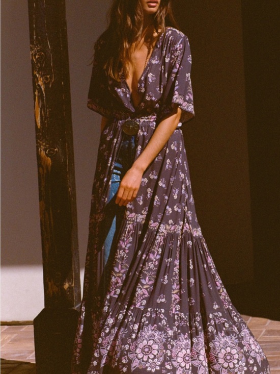 Spell Dresses & Skirts - Spell Lavender Floral Maxi Dress